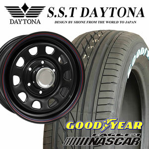 在庫要確認 グッドイヤー NASCAR EAGLE #1 195/80R15 107/105 LT SHONE SST デイトナブラック 15×6.5J +40 4本価格 夏 NO,GY030SH396