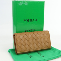 中古・未使用ボッテガヴェネタBOTTEGA VENETA イントレチャート ラージ フラップウォレット ラム 742936 VCPP3 2650 ランク：S us-_画像1