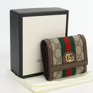 中古良品グッチGUCCI オフィディア コンパクトジップ ブランド 財布 523174 96IWG 8745 ランク：A us-2