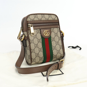 中古・未使用グッチGUCCI オフィディア GGショルダーバッグ GGスプリーム 598127 96IWT 8745 ブラウン　 ランク：A us-2