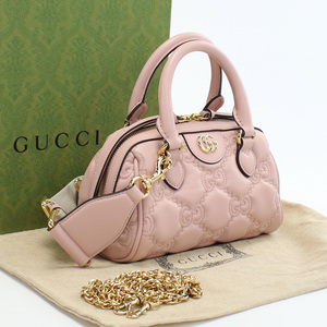 中古美品グッチGUCCI GGマトラッセ ミニ2WAYハンドバッグ レザー ブランド 702251 UM8HG 5941 ランク：S us-1 ショルダー レディース