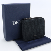 中古良品ディオールChristian Dior ジップウォレット ディオール オブリーク 2ESBC092YSE 03EU ブラック系　 ランク：A us-2 メンズ_画像1