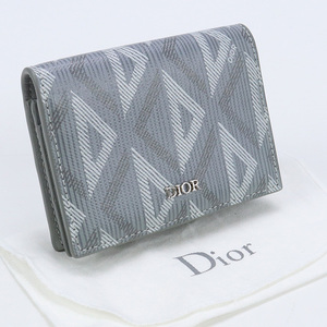 中古良品ディオールChristian Dior ビジネスカードホルダー 名刺入れ CDダイヤモンドキャンバス 2ESCH136DCO H42E ランク：A us-2