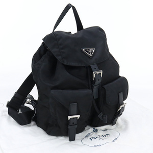 中古良品プラダPRADA バックパック　ブランド ナイロン 1BZ677 ブラック系　 ランク：A us-2 レディース