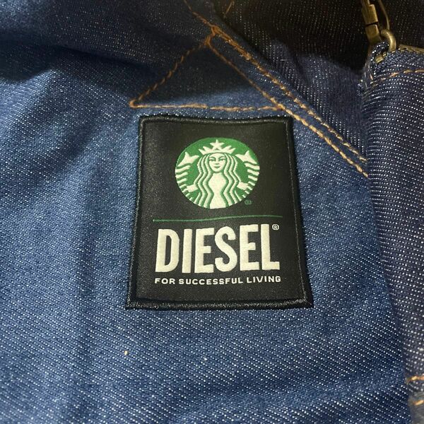 一点限りタグ付き新品素敵Starbucksdieselデニムバック財布付き正規品　購入際コメント要