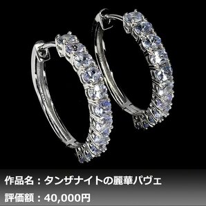 【1円新品】イケゾエガレ｜2.50ct 天然タンザナイト ダイヤモンド K14WG仕上ピアス｜作家モノ｜本物保証｜NGL鑑別対応の画像1