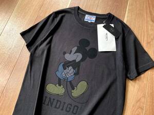 別注★ FDMTL × Disney / INDIGO MICKEY TEE / スミクロ / L サイズ / ファンダメンタル ディズニー ミッキーマウス Tシャツ