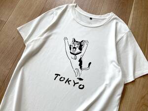 LAMINA by .efiLevol / TOKYO CAT ILLUST TEE / ホワイト 白 / サイズ / ラミナ エフィレボル 東京 Tシャツ