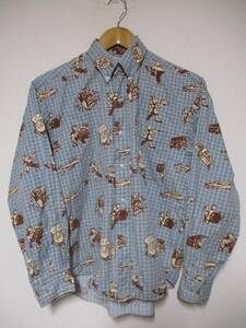  Captain Santa CSVC Vintage collection total pattern button down shirt S size 