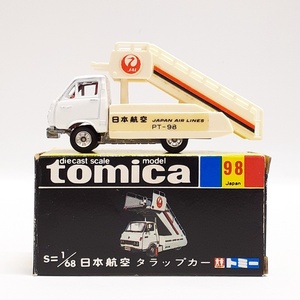 (完全現状品) TOMY トミカ 黒箱 98 日本航空 タラップカー 日本製 当時物 No.24 JAL PT-98 tomica 詳細不明 (ジャンク扱い) ※m8