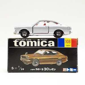 (完全現状品) TOMY トミカ 黒箱 108 トヨタ カローラ 30レビン 日本製 当時物 No.108 TOYOTA tomica 詳細不明 (ジャンク扱い) ※m5