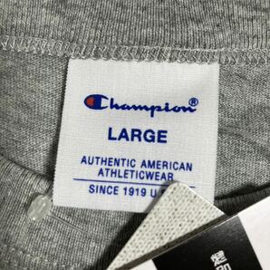 【新品未使用】Champion/チャンピオン オックスフォードグレー 染み込みプリントTシャツ Lサイズの画像7