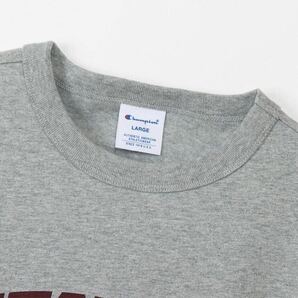 【新品未使用】Champion/チャンピオン オックスフォードグレー 染み込みプリントTシャツ Lサイズの画像4