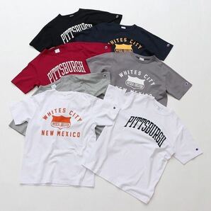 【新品未使用】Champion/チャンピオン オックスフォードグレー 染み込みプリントTシャツ Lサイズの画像5