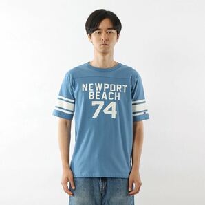 【新品未使用】Champion/チャンピオン ウィンザーブルー ナンバリングラバープリントTシャツ XLサイズの画像4