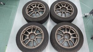 中古品 ● WORK Emotion CR-Kai マットチタン　17インチ　リム幅8.0J　オフセット+42　P.C.D114.3　5穴★17×8J＋42　114.3-5 ４本セット