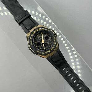 未使用同様 極美品 G-SHOCK GST-W300G-1A9JF GスチールG-STEEL タフソーラー 電波受信 電波ソーラー マルチバンド6 ブラック ゴールドの画像10