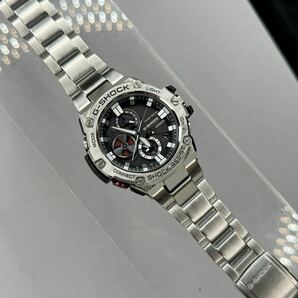 極美品G-SHOCK GST-B100D-1AJF GスチールG-STEEL タフソーラー Bluetooth搭載モバイルリンク メタルバンド/メタルベゼル ブラック シルバーの画像10