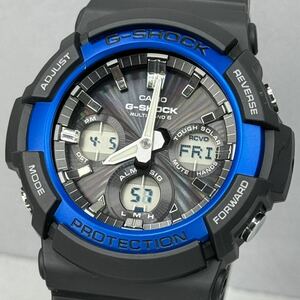 未使用同様 極美品 G-SHOCK GAW-100B-1A2JF タフソーラー 電波受信 電波ソーラー マルチバンド6 アナログ/デジタル アナデジ ブラック