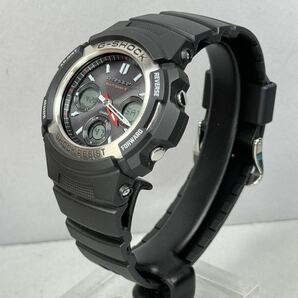 未使用同様 極美品 G-SHOCK AWG-M100-1AJF タフソーラー 電波受信 電波ソーラー マルチバンド6 アナログ/デジタルコンビ アナデジ ブラックの画像7