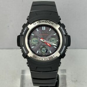 未使用同様 極美品 G-SHOCK AWG-M100-1AJF タフソーラー 電波受信 電波ソーラー マルチバンド6 アナログ/デジタルコンビ アナデジ ブラックの画像5