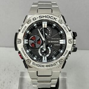 極美品G-SHOCK GST-B100D-1AJF GスチールG-STEEL タフソーラー Bluetooth搭載モバイルリンク メタルバンド/メタルベゼル ブラック シルバーの画像5