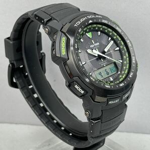 未使用同様極美品 PROTREK PRW-5100-1BJFタフソーラー 電波受信 電波ソーラー マルチバンド6 方位.気圧.温度トリプルセンサー ブラックの画像6