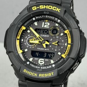 美品 G-SHOCK GW-3500B-1AJF スカイコックピット タフソーラー 電波受信 電波ソーラー マルチバンド6 ブラック イエロー 反転液晶 アナデジ