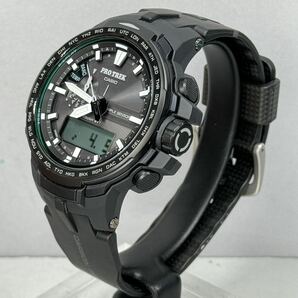 極美品 PROTREK PRW-S6100Y-1JF MRシリーズ タフソーラー 電波受信 電波ソーラー マルチバンド6 トリプルセンサー搭載 ブラック prw-6100の画像7