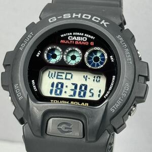 極美品 CASIO G-SHOCK GW-6900-1JF タフソーラー 電波受信 電波ソーラー マルチバンド6 デジタル ブラック 三つ目 オリジンモデル