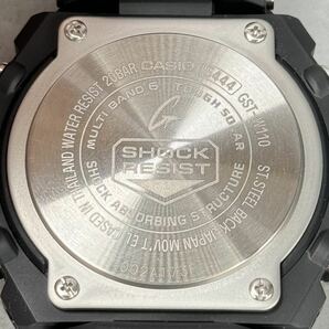 未使用極美品 箱説タグ付G-SHOCK GST-W110-1AJF G-STEEL Gスチール タフソーラー 電波受信 電波ソーラー マルチバンド6 メタルベゼル の画像8