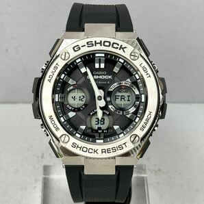 未使用極美品 箱説タグ付G-SHOCK GST-W110-1AJF G-STEEL Gスチール タフソーラー 電波受信 電波ソーラー マルチバンド6 メタルベゼル の画像5