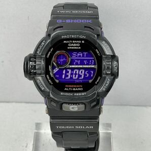 美品G-SHOCK GW-9200BPJ-1JF RISEMAN ライズマン タフソーラー 電波受信 電波ソーラー マルチバンド6 ツインセンサー ダークパープルの画像5