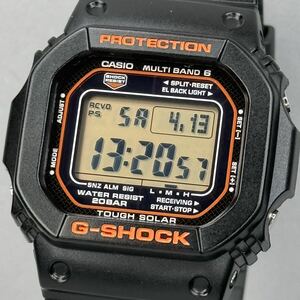 未使用同様 極美品 CASIO G-SHOCK GW-M5610R-1JF タフソーラー 電波受信 電波ソーラー マルチバンド6 スクウェア ブラック オレンジ