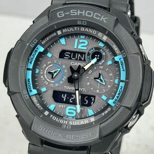 極美品G-SHOCK GW-3500B-1A2JF スカイコックピット タフソーラー 電波受信 電波ソーラー マルチバンド6 ブラック ブルー 反転液晶 アナデジ