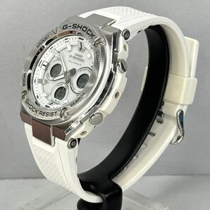 美品 G-SHOCK GST-W310-7AJF G-STEEL/Gスチール タフソーラー電波受信 電波ソーラー マルチバンド6 メタルベゼル ホワイト アナデジの画像7