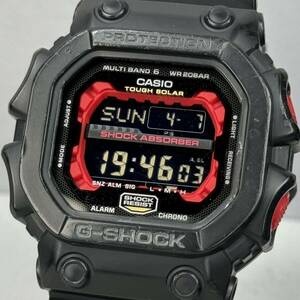 良品 G-SHOCK GXW-56-1AJF タフソーラー 電波受信 電波ソーラー マルチバンド6 ブラック レッド 反転液晶 ビッグケース スクウェア