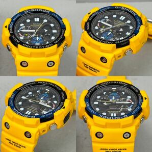 極美品 G-SHOCK GN-1000-9AJF GULFMASTER ガルフマスター 方位.温度計搭載 ツインセンサー アナデジ 反転液晶 イエロー メタルベゼルの画像4