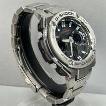 極美品 G-SHOCK GST-W110D-1AJF G-STEEL/Gスチール タフソーラー 電波受信 電波ソーラー マルチバンド6 メタルバンド 反転液晶 アナデジ _画像6