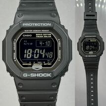 極美品 CASIO G-SHOCK GW-5600BJ-1JF The G タフソーラー 電波受信 電波ソーラー スクウェア ブラック グレー 反転液晶 スピード電波モデル_画像3