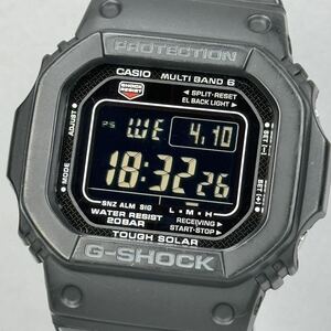 美品 G-SHOCK GW-M5610BC-1JF タフソーラー 電波受信 電波ソーラー マルチバンド6 ブラック 反転液晶 メタルコアバンド スクウェア