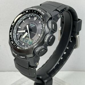 未使用同様 極美品 PROTREK PRW-5100-1JFタフソーラー 電波受信 電波ソーラー マルチバンド6 コンパス.気圧.温度トリプルセンサー ブラックの画像7