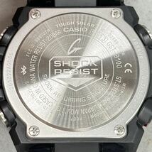 極美品 G-SHOCK GST-B100-1AJF GスチールG-STEEL タフソーラー Bluetooth搭載モバイルリンク メタルベゼル ブラック シルバー ラバー_画像8