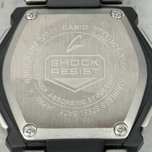 極美品 G-SHOCK MTG-1500-1AJF MT-G タフソーラー 電波受信 電波ソーラー マルチバンド6 アナデジ シルバー ブラック メタルバンドの画像8