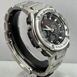 極美品 G-SHOCK GST-W310D-1AJF G-STEEL/Gスチール タフソーラー 電波受信 電波ソーラー マルチバンド6 アナデジ メタルバンド ブラックの画像6