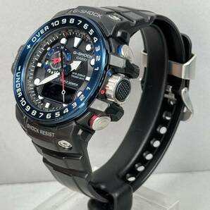 美品 G-SHOCK GWN-1000B-1BJF GULFMASTER タフソーラー 電波受信 電波ソーラー マルチバンド6 トリプルセンサー アナデジ ブラック ブルーの画像7