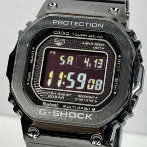 極美品 G-SHOCK GMW-B5000GD-1JF タフソーラー 電波受信 電波ソーラー マルチバンド6 Bluetooth動作モバイルリンク メタルバンド ブラック