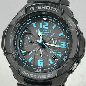 極美品 G-SHOCK GW-3000BD-1AJF スカイコックピット タフソーラー 電波受信 電波ソーラー マルチバンド6 メタルバンド ブラック ブルーの画像1