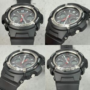 極美品 G-SHOCK AWG-M100-1AJF タフソーラー 電波受信 電波ソーラー マルチバンド6 アナログ/デジタルコンビ アナデジ ブラック シルバーの画像4