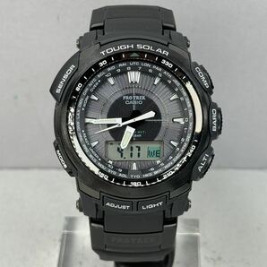 未使用同様 極美品 PROTREK PRW-5100-1JFタフソーラー 電波受信 電波ソーラー マルチバンド6 コンパス.気圧.温度トリプルセンサー ブラックの画像5